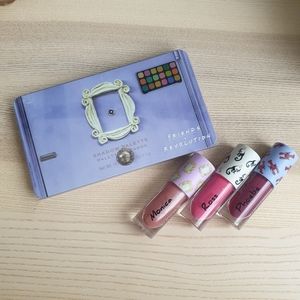 Friends x Revolution eyeshadow palette and lip glosses